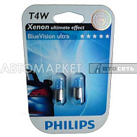Лампа 12V T4W Philips Blue Vision 12929BV