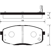 Колодки тормозные Sangsin SP1240 HYUNDAI I30/KIA Ceed I 2006-12