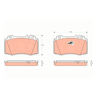 Колодки тормозные TRW GDB1454 (OJD1636) (MB W163/W220 2,3-5,8L 98-05)