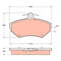 Колодки тормозные TRW GDB1266 (VAG A4/Passat B5)