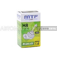 Лампа галогенная MTF light H8 12V 35W LONG LIFE 