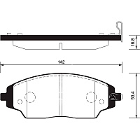 Колодки тормозные Sangsin SP1481