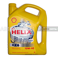 Shell моторное масло Helix  Super HX6 10W40 4л п/с