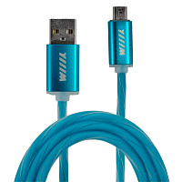 Кабель-переходник WIIIX USB-Type-C светящийся синий (CBL710-UTC-10BU) 1m