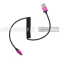 Кабель-переходник WIIIX USB-микроUSB черный CB1-2B 1,2м