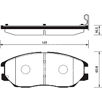 Колодки тормозные Sangsin SP1161 дисковые