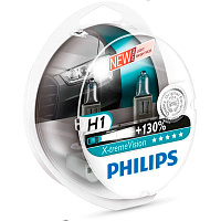 Лампа H1 12V-55W Philips X-Treme Vision+130 12258XVS2 (2шт)