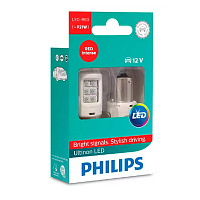 Лампа светодиодная PHILIPS  P21 12V LED Ultinon RED 2 шт. 11498ULRX2