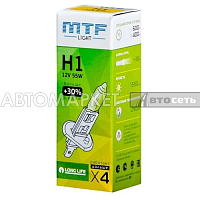 Лампа галогенная MTF light H1 12V 55W LONG LIFE