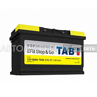 АКБ TAB EFB Stop & Go 6СТ-80.0 обр/п (212080)