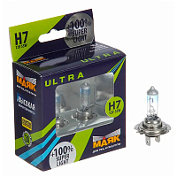 Лампа Маяк Ультра Н7 55 Вт Super Light +100% 82720SL+100 комплект 2шт