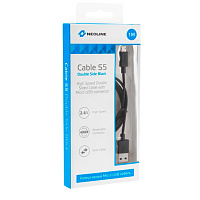 Кабель синхрониз. Neoline Cable S5 Double Side Black Micro USB