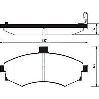 Колодки тормозные Sangsin SP1152 HYUNDAI Elantra 00-01 1.6/1.8/2.0/Sonata 98-01 1.8