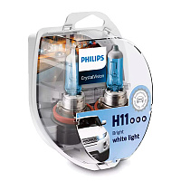 Лампа H11 12V W5W Philips Cristal Vision H11+W5WCV 12362CVSM комплект 4 шт