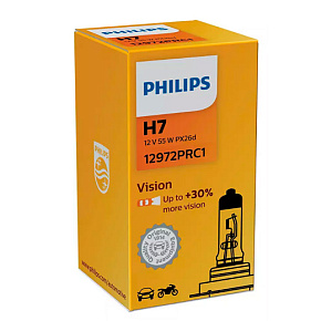 Лампа H7 12V-55W+30% Philips Premium 12972PRC1 1шт. картон