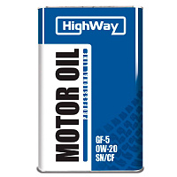 HighWay масло моторное синт. 0W-20 SN/CF 4л