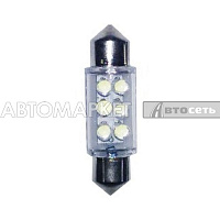 Лампа светодиод.SV003 T11 6LED.1шт,синий A80597S***
