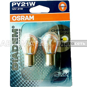Лампа 12V PY21W 21W BA15s Osram Diadem Chrome 7507DC-02B