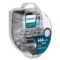 Лампа H4 12V 60/55W P43t +150% света 2шт. Philips X-treme Vision Pro150 12342XVPS2